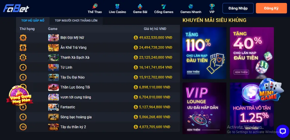Ra mắt trò chơi Slot mới